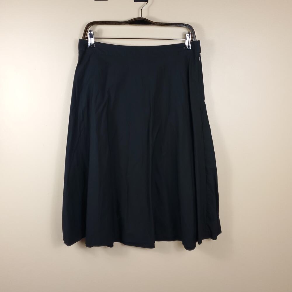 Vintage Banana Republic Black A-line Cotton Skirt Size 8